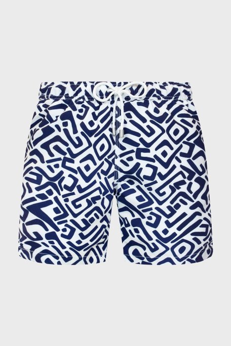 Bluemint Desenli File Astarlı Regular Fit Hızlı Kuruyan Cepli Erkek Mayo Short BM25003011MS 1169 LACİVERT - Bluemint (1)