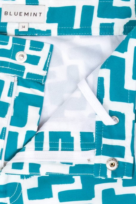 Bluemint Desenli Tailored Regular Fit Normal Bel Hızlı Kuruyan Erkek Mayo Short BM25003012MS 1150 YEŞİL - Bluemint (1)