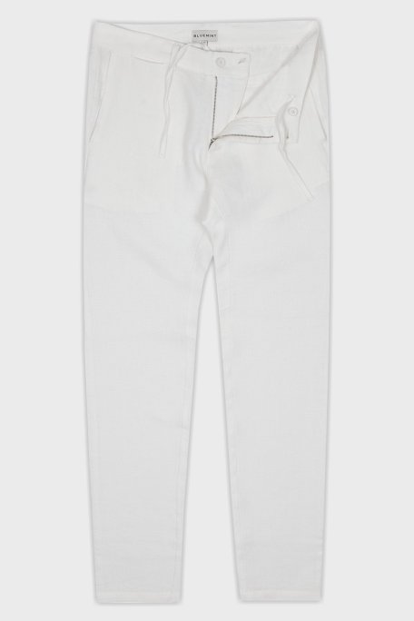 Bluemint Edan % 100 Keten Tapered Fit Erkek Pantolon BM24009124MS 112 BEYAZ - Bluemint (1)