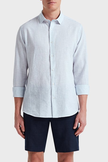 Bluemint Edmund % 100 Keten Regular Fit Erkek Short BM24004051MS 155 LACİVERT - Bluemint