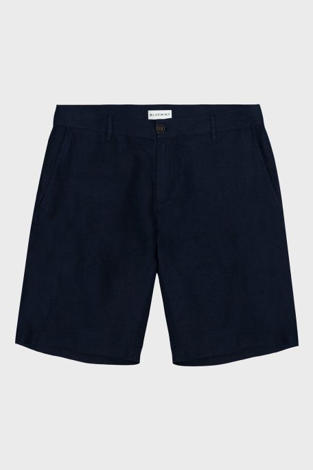 Bluemint Edmund % 100 Keten Regular Fit Erkek Short BM24004051MS 155 LACİVERT - Bluemint (1)