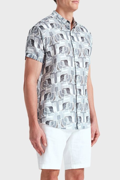 Bluemint Edmund Cepli % 100 Keten Regular Fit Erkek Short BM23004051MS 112 BEYAZ - Bluemint