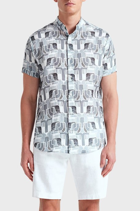 Bluemint Edmund Cepli % 100 Keten Regular Fit Erkek Short BM23004051MS 112 BEYAZ - Bluemint (1)