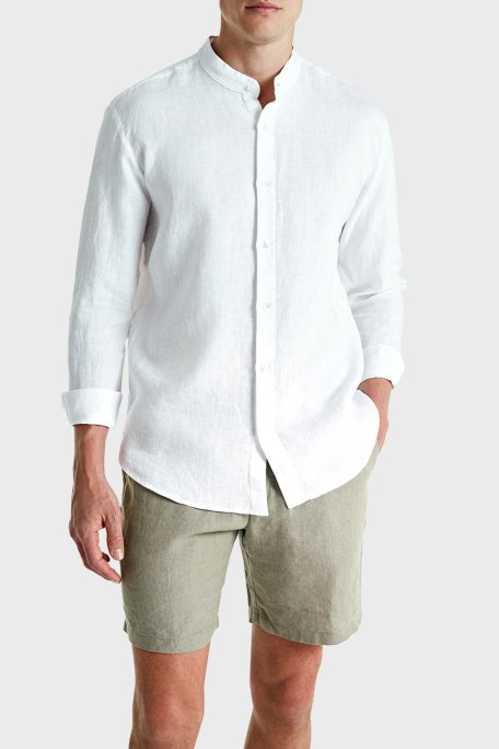 Bluemint Eric % 100 Keten Regular Fit Erkek Gömlek BM23002084MS 112 BEYAZ - Bluemint