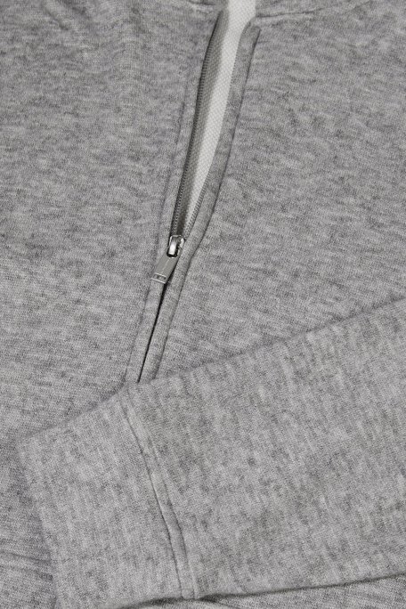 Bluemint Jasper Comfort Fit Kapüşonlu Fermuarlı Erkek Sweat BM24019360MW 105 GRİ MELANJ - Bluemint (1)