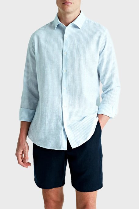 Bluemint Keten Relaxed Fit Lastikli Bel Jogger Erkek Şort EDMUNDJOGG 155 LACİVERT - Bluemint (1)