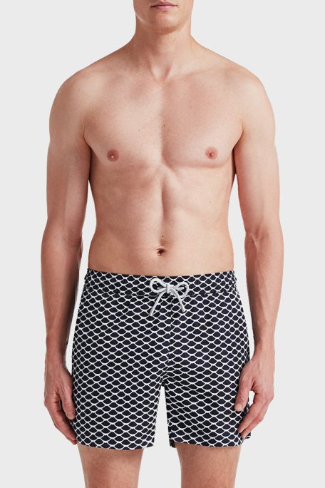 Bluemint Logan Cepli Deniz Şortu Hızlı Kuruyan Erkek Mayo Short BM23003013MS 529 LACİVERT - Bluemint