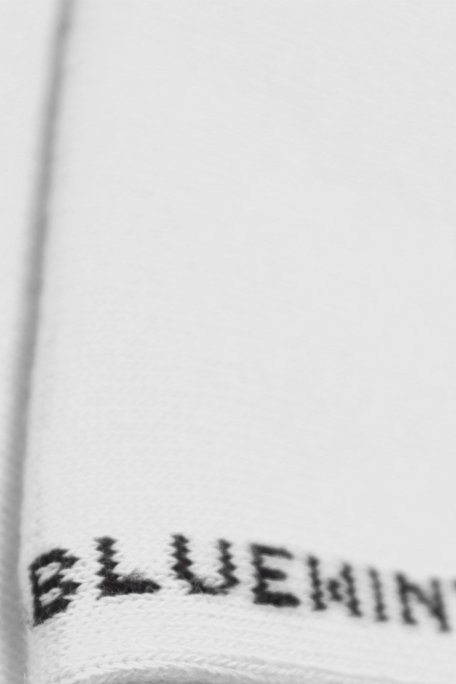 Bluemint Logolu Streç Pamuklu Kısa Erkek Çorap BM250232624A 112 BEYAZ - Bluemint (1)