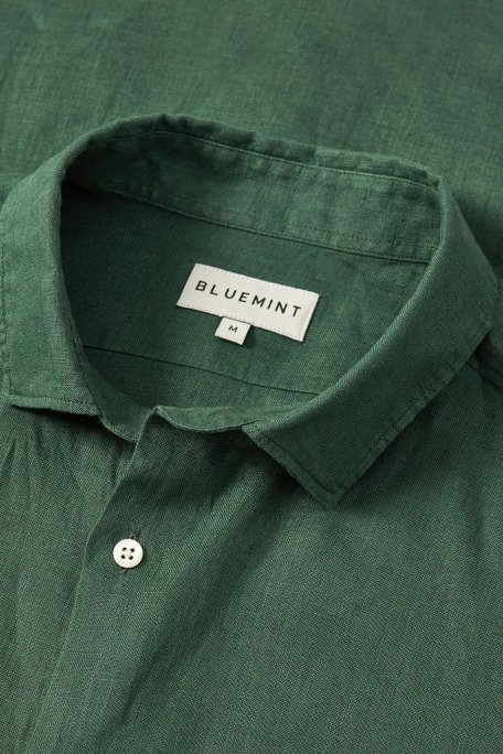 Bluemint Luca % 100 Keten Comfort Fit Erkek Gömlek BM24002092MS 1004 YEŞİL - Bluemint (1)