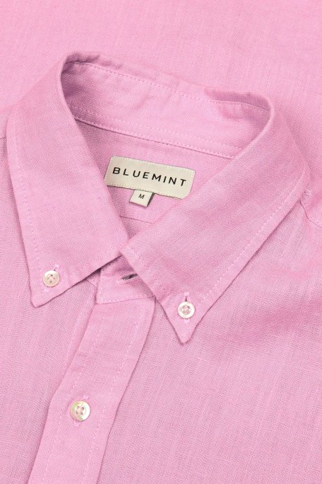 Bluemint Martin % 100 Keten Comfort Fit Erkek Gömlek BM24002003MS 164 PEMBE - Bluemint (1)