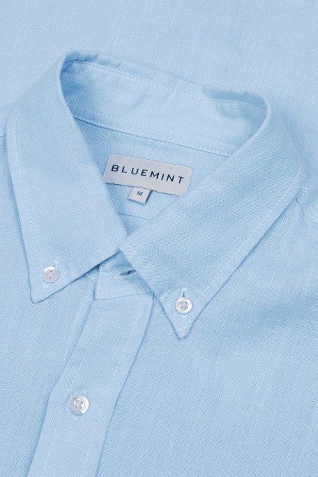 Bluemint Martin % 100 Keten Comfort Fit Erkek Gömlek BM24002003MS 416 MAVİ - Bluemint (1)