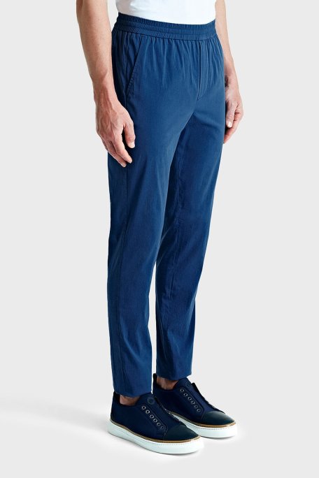 Bluemint Pamuklu Comfort Fit Bağlamalı Daralan Paça Jogger Erkek Pantolon BM25009256MS 313 İNDİGO - Bluemint