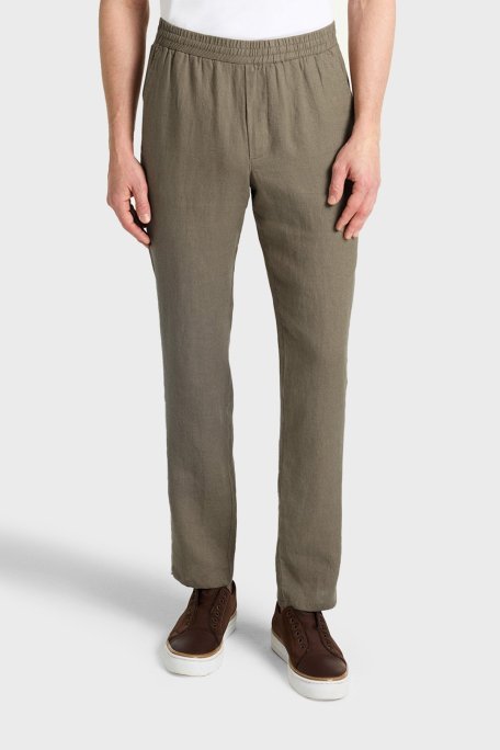 Bluemint Pamuklu Comfort Fit Lastikli Bel Daralan Paça Erkek Pantolon BM25009296MS 836 AÇIK HAKİ - Bluemint