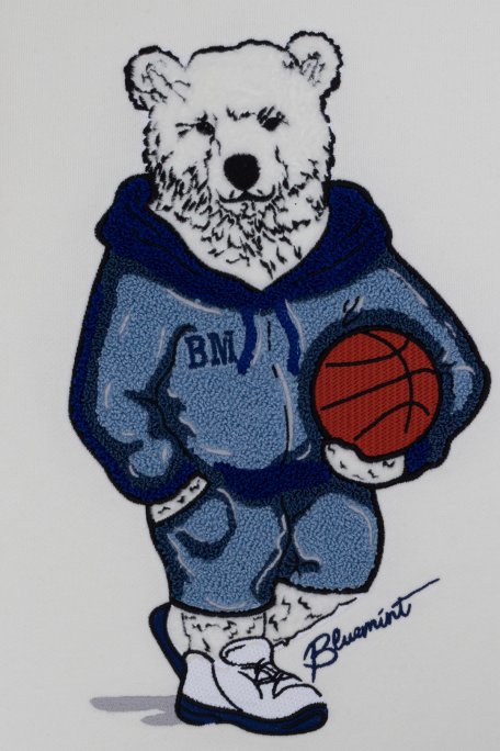 Bluemint Pamuklu Regular Fit Nakış Detaylı Erkek Sweat BM25019234MW1 242 BEYAZ - Bluemint (1)