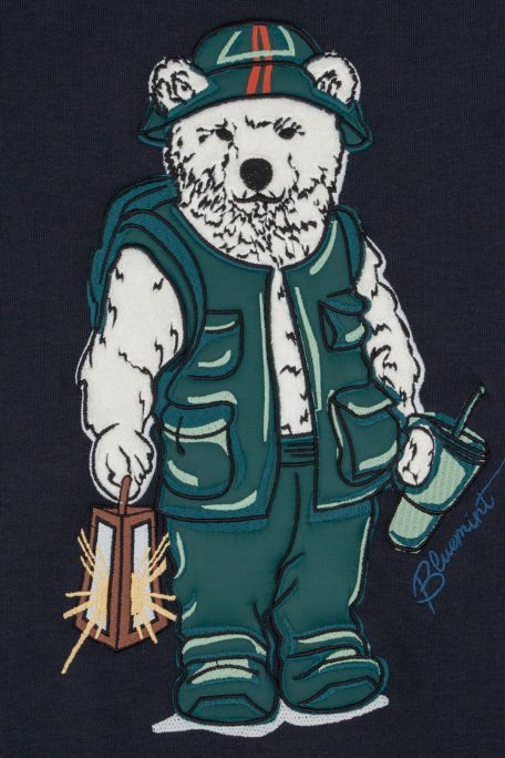 Bluemint Pamuklu Regular Fit Nakış Detaylı Erkek Sweat BM25019234MW1 243 LACİVERT - Bluemint (1)