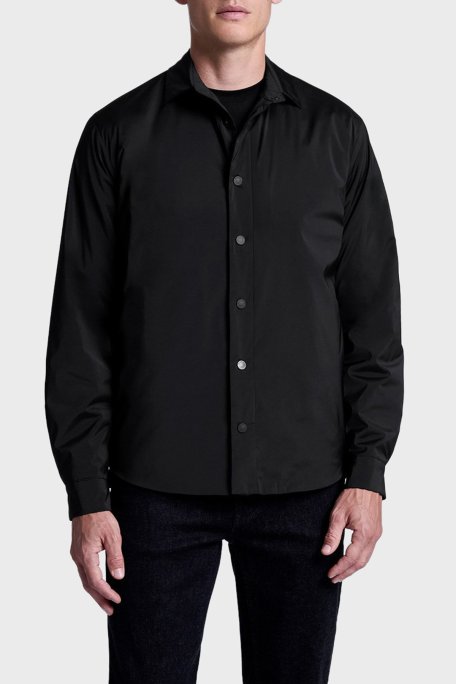 Bluemint Regular Fit Klasik Yaka Çıtçıt Düğmeli Erkek Gömlek Ceket BM25030664MW 111 SİYAH - Bluemint