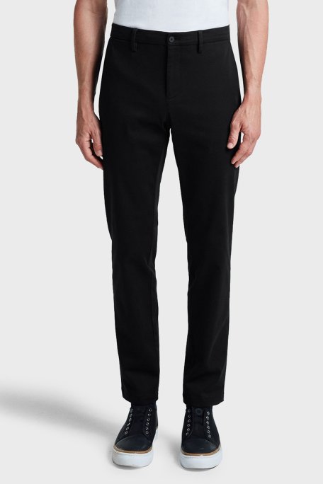 Bluemint Streç Pamuklu Relaxed Fit Yüksek Bel Boru Paça Chino Erkek Pantolon BM24009132MW 111 SİYAH - Bluemint