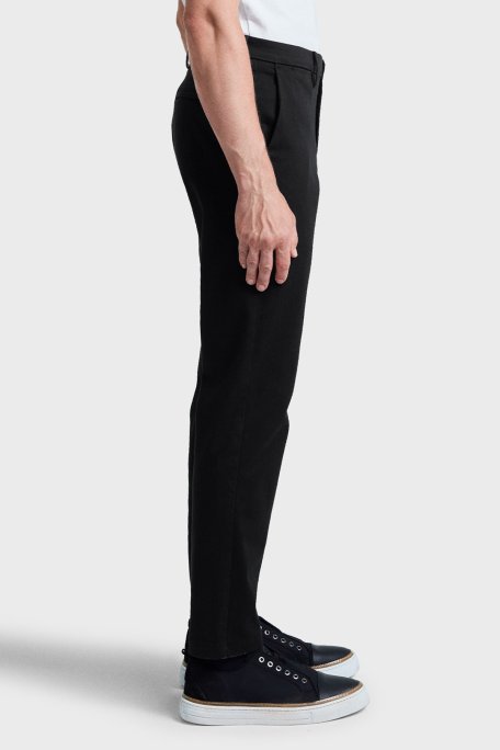 Bluemint Streç Pamuklu Relaxed Fit Yüksek Bel Boru Paça Chino Erkek Pantolon BM24009132MW 111 SİYAH - Bluemint (1)