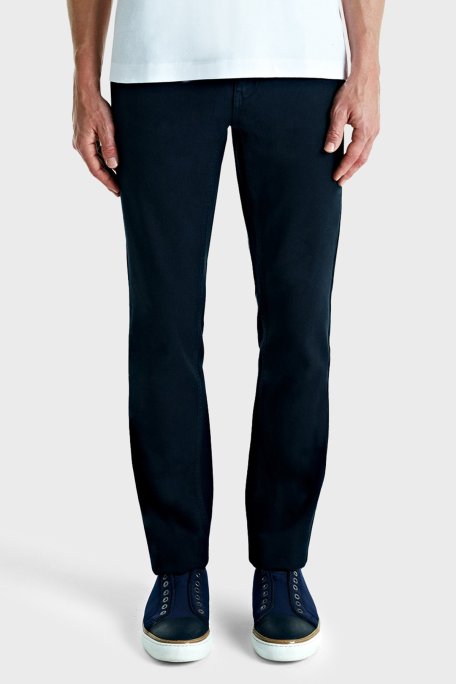 Bluemint Streç Pamuklu Slim Fit Normal Bel Boru Paça Erkek Pantolon BM24009361MS 155 KOYU LACİVERT - Bluemint