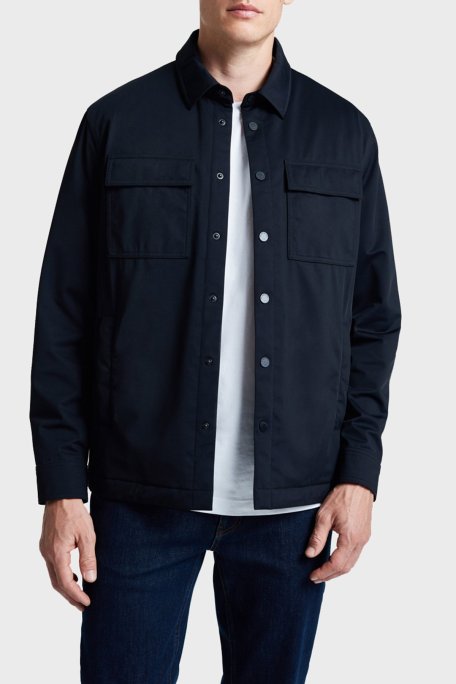 Bluemint Su Geçirmez Comfort Fit Cepli Erkek Gömlek Ceket BM24030337MW 167 LACİVERT - Bluemint