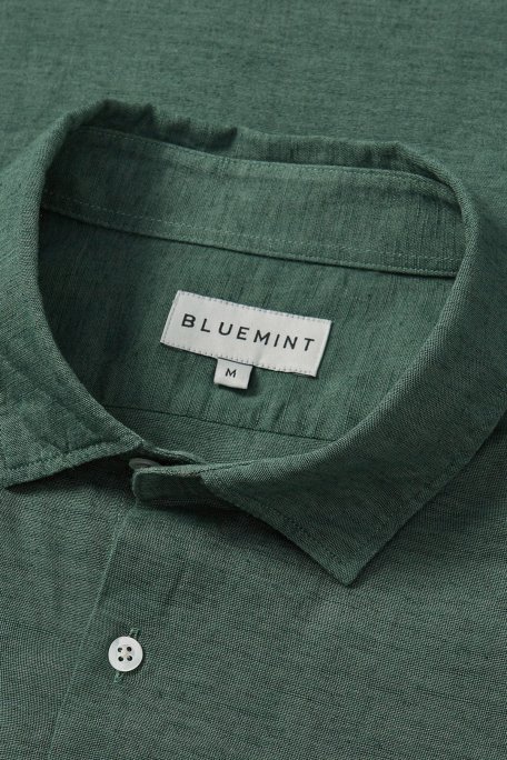 Bluemint Tech Pamuk ve Keten Karışımlı Comfort Fit Erkek Gömlek BM24002306MS 1004 YEŞİL - Bluemint (1)