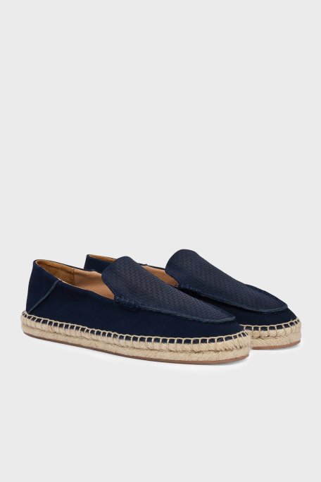 Boss % 100 Deri Erkek Espadril 50563149 401 LACİVERT - Boss (1)