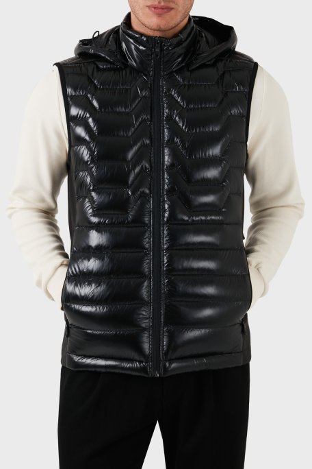 Boss % 100 Kuş Tüyü Dolgulu Kapitoneli Şişme Erkek Yelek 50517763 001 SİYAH - Boss