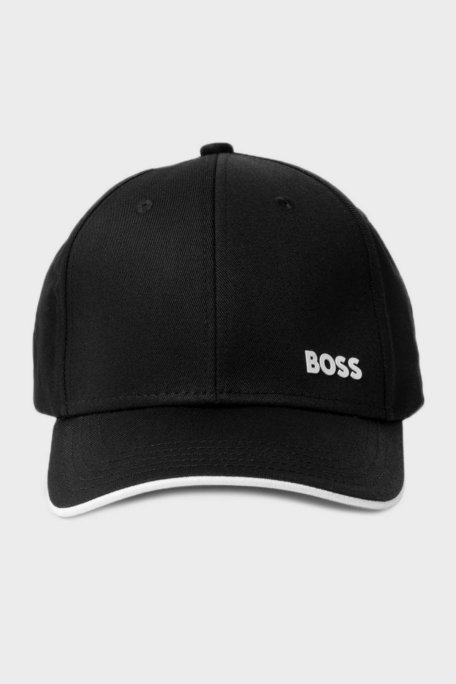 Boss % 100 Pamuk Logo Baskılı Erkek Şapka 50519219 002 SİYAH - Boss (1)