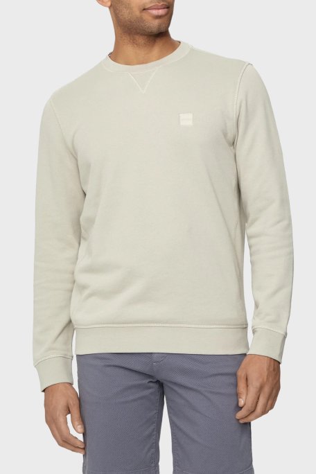 Boss % 100 Pamuk Regular Fit Bisiklet Yaka Erkek Sweat 50509323 271 GRİ - Boss