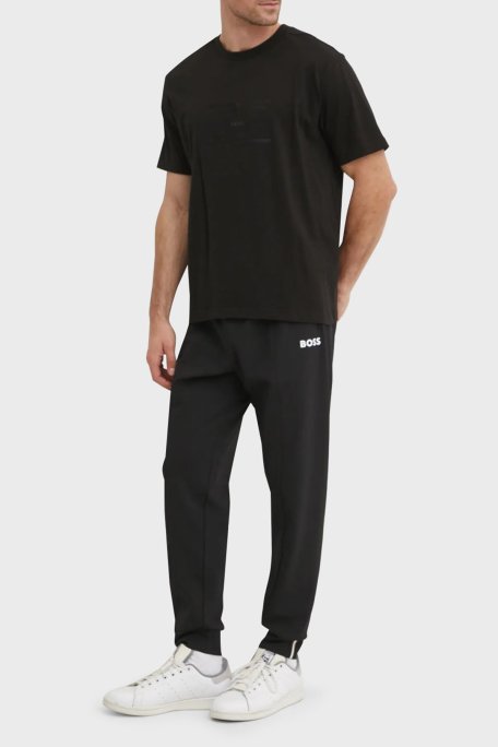 Boss % 100 Pamuk Regular Fit Bisiklet Yaka Erkek T Shirt 50530997 001 SİYAH - Boss (1)