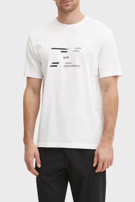 Boss % 100 Pamuk Regular Fit Bisiklet Yaka Erkek T Shirt 50530997 100 BEYAZ - Boss