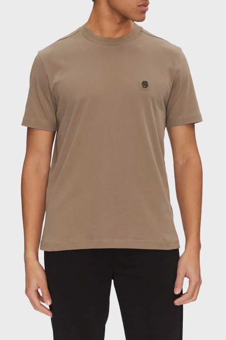 Boss % 100 Pamuk Regular Fit Bisiklet Yaka Erkek T Shirt 50531569 334 HAKİ - Boss