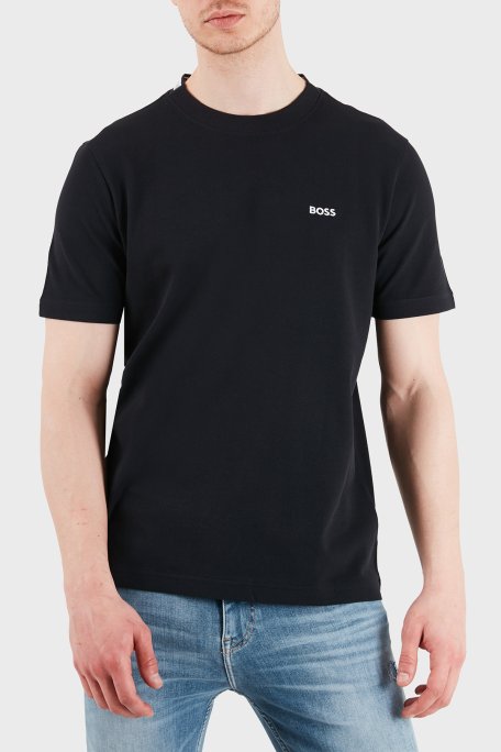 Boss % 100 Pamuk Regular Fit Bisiklet Yaka Erkek T Shirt 50575207 402 LACİVERT - Boss