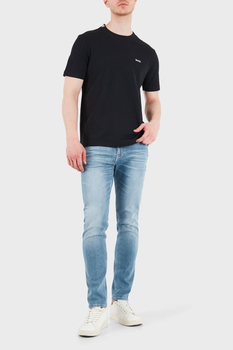 Boss % 100 Pamuk Regular Fit Bisiklet Yaka Erkek T Shirt 50575207 402 LACİVERT - Boss (1)