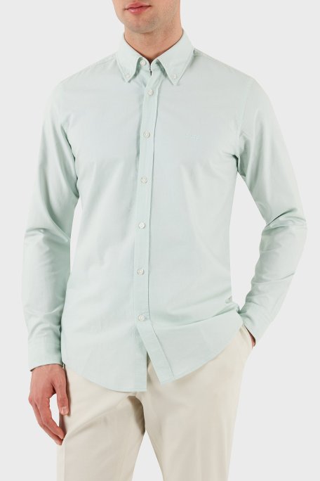 Boss % 100 Pamuk Regular Fit Düğmeli Yaka Erkek Gömlek 50489341 446 AÇIK YEŞİL - Boss