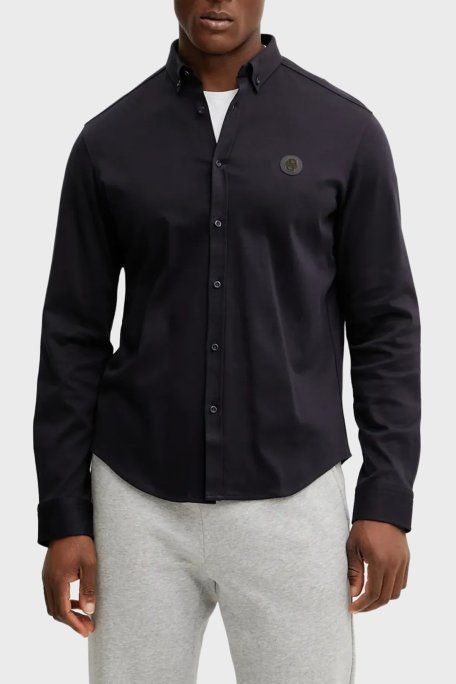 Boss % 100 Pamuk Regular Fit Düğmeli Yaka Logolu Erkek Gömlek 50533163 403 LACİVERT - Boss