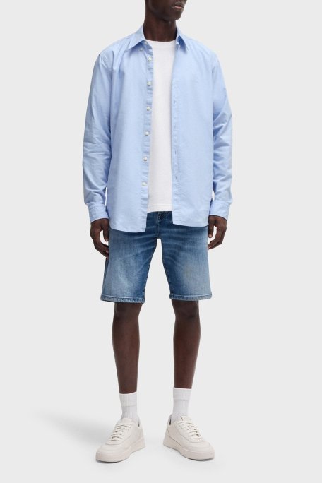 Boss % 100 Pamuk Regular Fit Logolu Erkek Gömlek 50519707 460 AÇIK MAVİ - Boss (1)