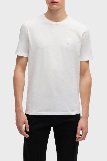 Boss % 100 Pamuk Relaxed Fit Bisiklet Yaka Erkek T Shirt 50508584 100 BEYAZ - Boss