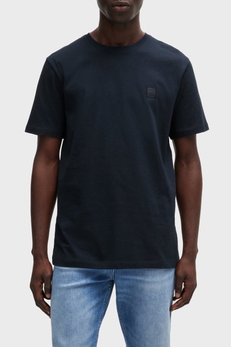 Boss % 100 Pamuk Relaxed Fit Bisiklet Yaka Erkek T Shirt 50508584 404 LACİVERT - Boss