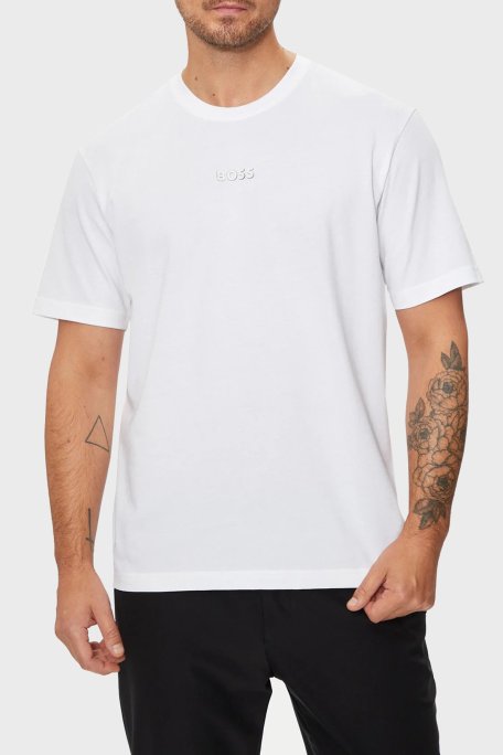 Boss % 100 Pamuklu Oversize Fit Erkek T Shirt 50519368 100 BEYAZ - Boss