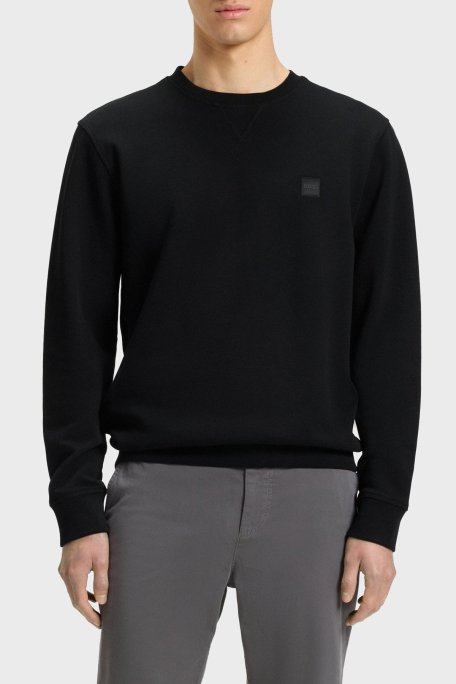 Boss % 100 Pamuklu Regular Fit Bisiklet Yaka Erkek Sweat 50509323 001 SİYAH - Boss