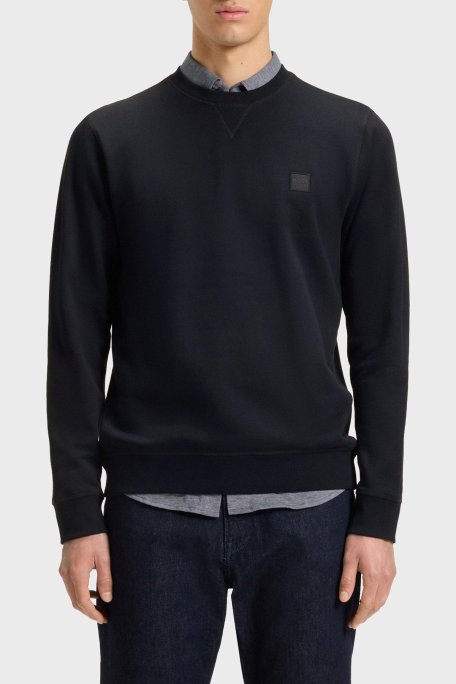 Boss % 100 Pamuklu Regular Fit Bisiklet Yaka Erkek Sweat 50509323 404 LACİVERT - Boss