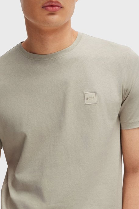 Boss % 100 Pamuklu Regular Fit Erkek T Shirt 50508584 271 BEJ - Boss (1)
