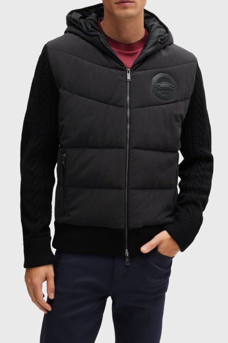 Boss % 100 Saf Yün Örme Regular Fit Erkek Mont 50519653 001 SİYAH - Boss