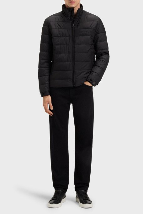 Boss Astarlı Kapitoneli Regular Fit Dik Yaka Şişme Erkek Mont 50519237 001 SİYAH - Boss (1)