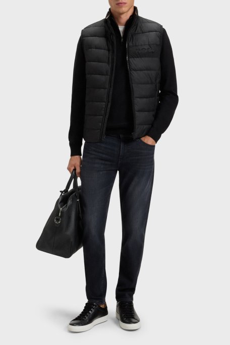 Boss Astarlı Kapitoneli Regular Fit Dik Yaka Şişme Erkek Yelek 50518375 001 SİYAH - Boss (1)