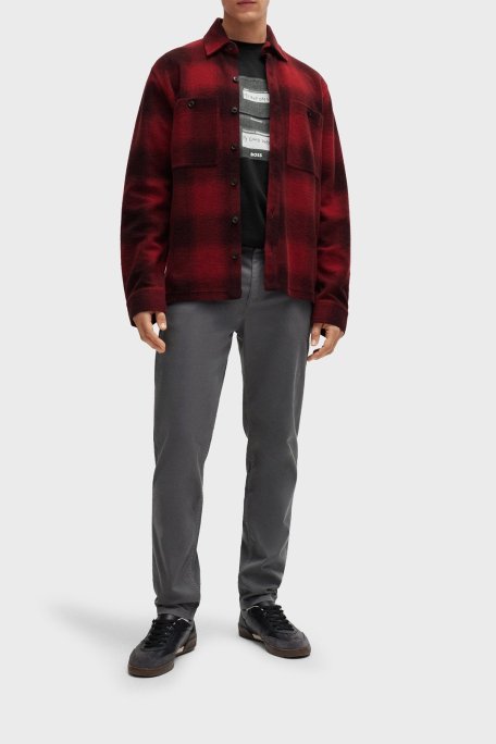 Boss Baskılı % 100 Pamuk Regular Fit Bisiklet Yaka Erkek T Shirt 50510021 002 SİYAH - Boss (1)