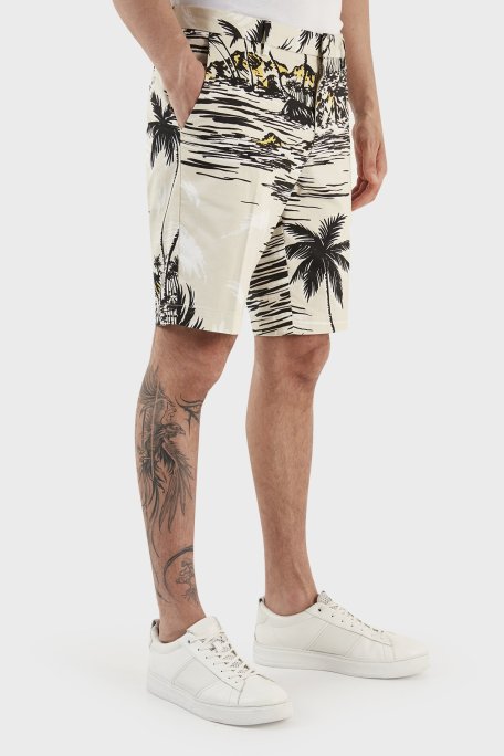 Boss Baskılı Streç Pamuklu Slim Fit Erkek Short 50488282 132 BEJ - Boss (1)