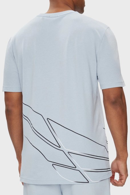 Boss Baskılı Streç Regular Fit Bisiklet Yaka Erkek T Shirt 50513011 527 AÇIK MAVİ - Boss (1)