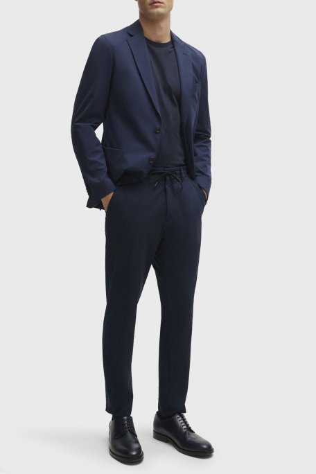 Boss Belden Bağlamalı Streç Jarseden Slim Fit Erkek Pantolon 50502477 404 LACİVERT - Boss